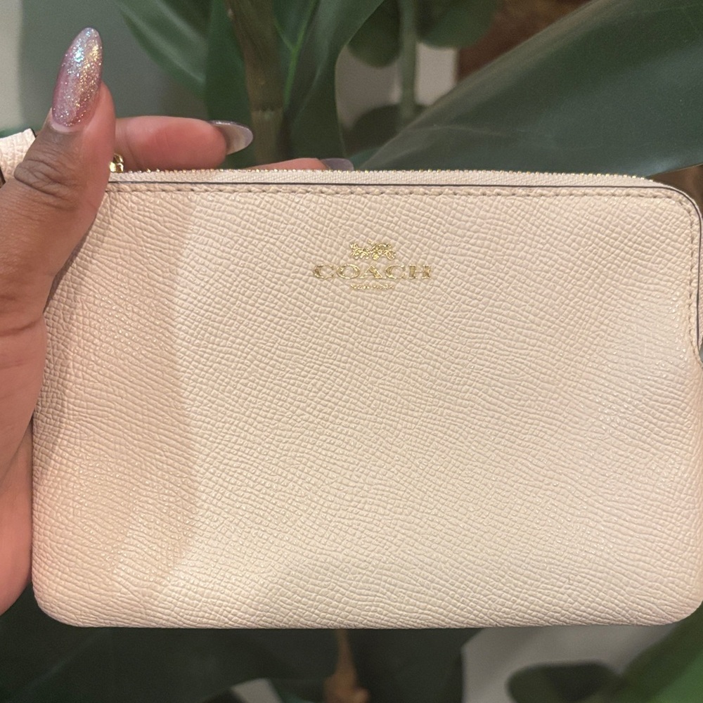 Coach Ivory Textured Wristlet
